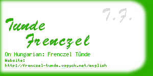 tunde frenczel business card